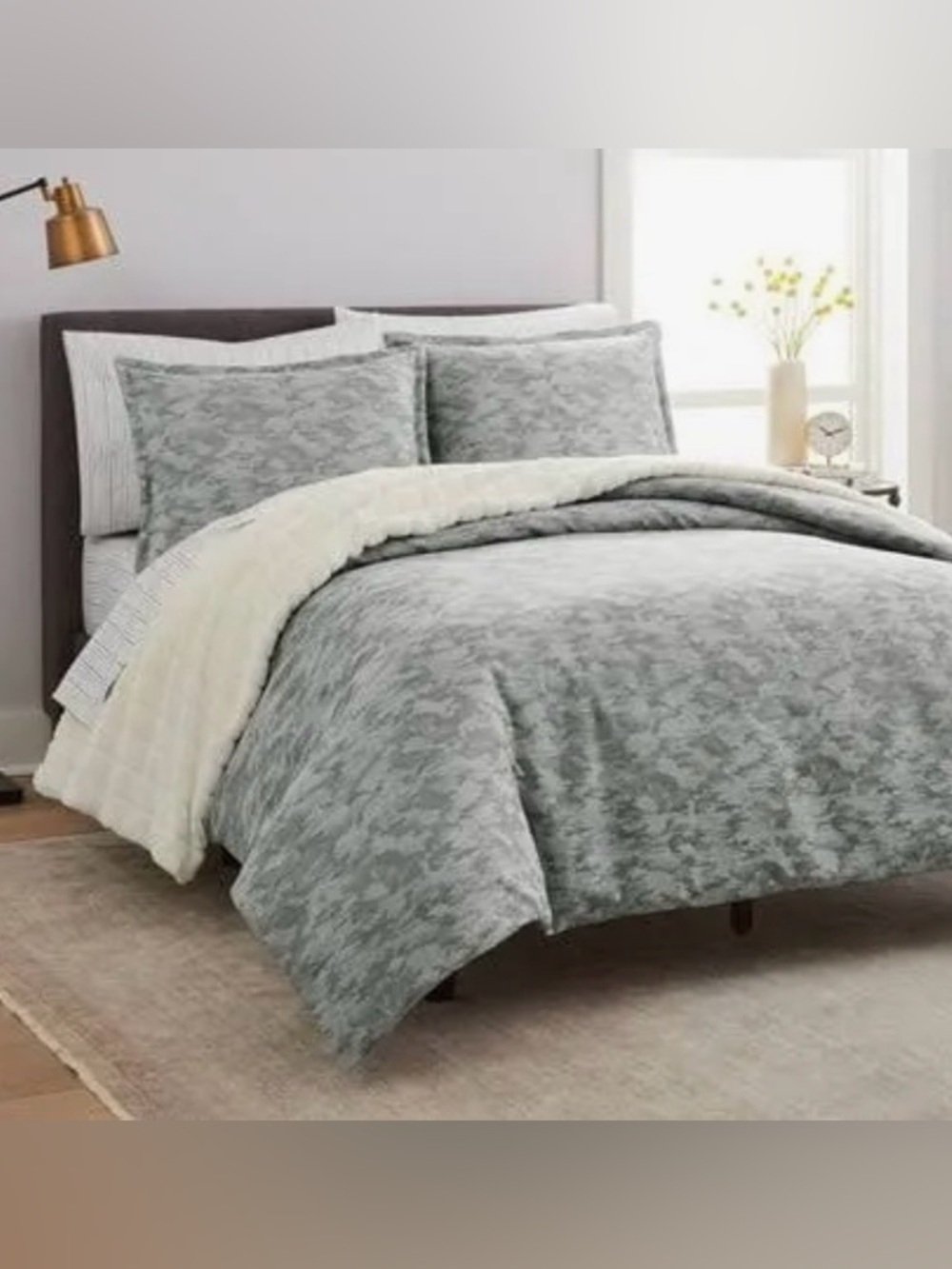 Scott Living Shadow Play 3-Piece Duvet Set King Harbor Mist NEW